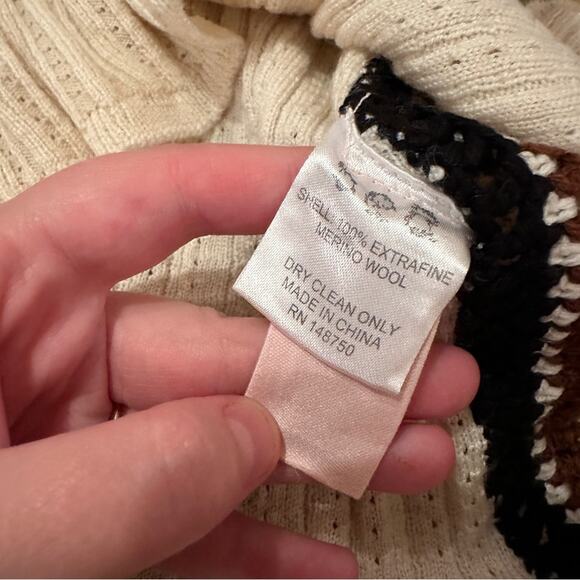 RTR Sea‎ New York Riva Ribbed Embroidered Wool Collared Button Front Top Sz 8 - Picture 8 of 11